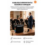 Maybax Kablosuz Yaka ve El Mikrofonlu Bluetooth Hoparlör Güçlü Bass RGB Işıklı Taşınabilir Ses Sistemi