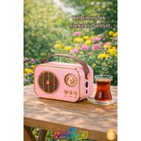 Maybax Retro Bluetooth Hoparlör FM Radyo USB TF Kart Destekli Taşınabilir Kablosuz Nostaljik Ses Sistemi