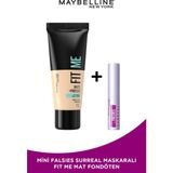 Maybelline Fit Me Matte+Poreless 110 Porcelain Fondöten + Mini Surreal Maskara