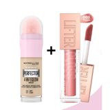 Maybelline Instant Perfector Glow 01 Light Fondöten + Lifter Gloss 003 Moon Dudak Parlatıcısı