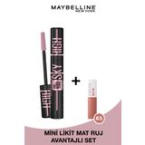 Maybelline Lash Sensational Sky High Cosmic Black Maskara + Mini Super Stay Matte Ink 65 Seductress 2.7 ml Ruj
