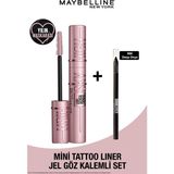 Maybelline Lash Sensational Sky High Maskara + Mini Tattoo Liner Jel Göz Kalemli Set