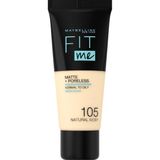 Maybelline Makyaj Set - FIT ME 105 NATURAL IVORY Fondöten+VOLUME ROCKET Maskara+ revıtalıft Yaşlanma Karşıtı Gece Kremi+ 03 soft brown Kaş Şekillendirici +Ruj 106 Maybe It's Soft - Kırmızı