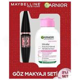 Maybelline Maskara 8,7 Ml Ve Garnier Makyaj Temizleme Suyu 100 Ml - 2'Li Set