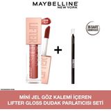 Maybelline Mini Jel Göz Kalemi + Lifter Gloss 016 Rust Dudak Parlatıcısı Seti