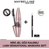 Maybelline Mini Jel Göz Kalemli Lash Sensational Maskara Seti - Siyah