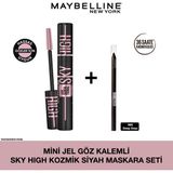 Maybelline Mini Jel Göz Kalemli Lash Sensational Sky High Kozmik Siyah Maskara Seti