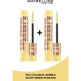 Maybelline New York 2'li Collosal Bubble Maskara Hacim Verici Siyah Renkli Suya Dayanıklı Değil