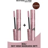 Maybelline New York 2'li Hacim Verici Uzatma Etkili Kahverengi Sky High Maskara Seti Büyük Boy