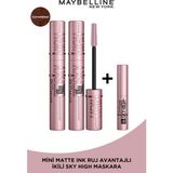 Maybelline New York 2'Li Maybelline New York Lash Sensational Sky High Kahverengi Maskara Seti + Sky High Mini Maskara