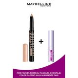 Maybelline New York Color Tattoo 24H Eye Stix Göz Farı - Courageous & Mini Falsies Surreal Maskara