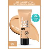 Maybelline New York Fit Me 30 No Nude Cilt Bakımı Etkili Nemlendirici Spf50 Bb Krem - Nötr Açık Ton