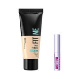 Maybelline New York Fit Me Matte+Poreless Fondöten 110 Porcelain & Mini Falsies Surreal Maskara 4.7 ml Makyaj Seti