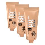 Maybelline New York Fit Me Nude Cilt Bakımı Etkili Nemlendirici SPF50 BB Krem - 40 (3 paketi)