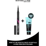 Maybelline New York Hyper Precise All Day Eyeliner - 701 Matte Onyx - Mat Siyah + Fit Me Primer Matte Mini
