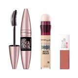Maybelline New York Instant Anti Age Eraser Kapatıcı - 00 Ivory & Maybelline New York Lash Sensational Yelpaze Etkili Siyah Maskara & Maybelline Super Stay 65 Mini Fondöten Hediyeli