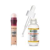 Maybelline New York Instant Anti Age Eraser Kapatıcı - 01 Light & C Vitamini Parlak Süper Aydınlatıcı Serum 30 Ml Set