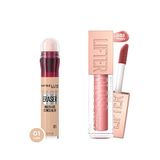 Maybelline New York Instant Anti Age Eraser Kapatıcı, 01 Light + Lifter Gloss Nemlendirici Dudak Parlatıcısı - 003 Moon