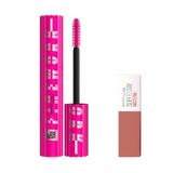 Maybelline New York Lash Sensational Firework Maskar& Mini Super Stay Matte Ink Likit Mat Ruj - 65 Seductress Makyaj Seti