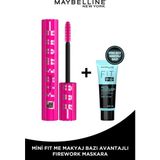 Maybelline New York Lash Sensational Firework Maskara + Fit Me Primer Matte Mini - Siyah