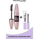Maybelline New York Lash Sensational Maskara & Super Lock Kaş Sabitleyici İkilisi Yelpaze Etkili Orijinal Boy - Black