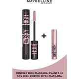 Maybelline New York Lash Sensational Sky High Cosmic Black Maskara + Sky High Mini Maskara - Siyah