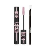Maybelline New York Lash Sensational Sky High Cosmic Black Maskara Tattoo Liner Jel Göz Kalemi 900 Deep Onyx Siyah Makyaj Seti