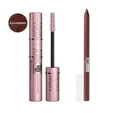 Maybelline New York Lash Sensational Sky High Kahverengi Maskara +Tattoo Liner Jel Göz Kalemi 911 Smooth Walnut (Kahverengi)