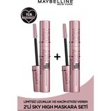 Maybelline New York Lash Sensational Sky High Maskara 2'li Set - 01-Siyah