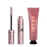 Maybelline New York Lash Sensational Sky High Maskara + Cheek Heat Likit Allık (15 Nude Burn)