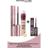 Maybelline New York Lash Sensational Sky High Maskara & Instant Anti Age Eraser Kapatıcı - 01 Light + Sky High Cosmic Mini Maskara
