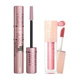 Maybelline New York Lash Sensational Sky High Maskara+ Lifter Gloss Nemlendirici Dudak Parlatıcısı- 004 Silk Makyaj Seti