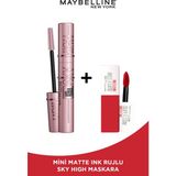 Maybelline New York Lash Sensational Sky High Maskara - Mini Matte Ink 20 Pioneer Hediyeli - Siyah