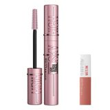 Maybelline New York Lash Sensational Sky High Maskara Mini Super Stay Matte Ink Likit Mat Ruj 65 Seductress Makyaj Seti