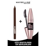 Maybelline New York Lash Sensational Yelpaze Etkili Ekstra Siyah Maskara & Tattoo Liner Jel Göz Kalemi - 911 Kahverengi