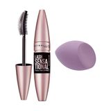 Maybelline New York Lash Sensational Yelpaze Etkili Intense Black Maskara - Ekstra Siyah 9.5 m & Hediye Makyaj Süngeri