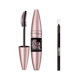 Maybelline New York Lash Sensational Yelpaze Etkili Intense Black Maskara - Ekstra Siyah 9.5 ml & Mini Tattoo Liner Gel Pencil Makyaj Seti