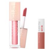 Maybelline New York Lifter Gloss Nemlendirici Dudak Parlatıcısı 004 Silk Mini Super Stay Matte Ink Likit Mat Ruj 65 Seductress Makyaj Seti
