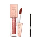 Maybelline New York Lifter Gloss Nemlendirici Dudak Parlatıcısı - 016 Rust & Maybelline Tattoo Mini Jel Göz Kalemi Hediyeli