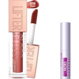 Maybelline New York Lifter Gloss Nemlendirici Dudak Parlatıcısı 016 Rust & Mini Tattoo Liner Gel Pencil Makyaj Seti