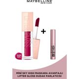Maybelline New York Lifter Gloss Nemlendirici Dudak Parlatıcısı- 25 Taffy + Sky High Mini Maskara
