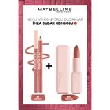 Maybelline New York Lifter Liner Dudak Kalemi 011 Upstate + Serum Etkili Ruj 101 Upstate Lip Combo Seti