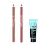 Maybelline New York Lifter Liner Dudak Kalemi 05 On It & 07 Big Lift & Mini Fit Me Matte - Poreless Matlaştırcı Makyaj Bazı Makyaj Seti