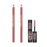 Maybelline New York Lifter Liner Dudak Kalemi 05 On It & 07 Big Lift & Mini Lash Sensational Sky High Cosmic Black Maskara Makyaj Seti
