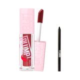 Maybelline New York Lifter Plump Dudak Parlatıcısı - 006 Hot Chili & Maybelline Tattoo Mini Jel Göz Kalemi Hediyeli