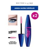Maybelline New York Maybelline Rocket Yoğun Hacim Sağlayan Siyah Maskara İkili Göz Makyaj Seti