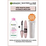 Maybelline New York Maybelline York Lash Sensational Sensational Intense Black Maskara & Garnier Micellar Kusursuz Makyaj Temizleme Suyu 400ML & Makyaj Pamuğu Hediyeli - Ultra Black