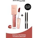 Maybelline New York MB Lıp Lıfter Gloss Nu 016 Rust & 2'li Mini Maybelline Tattoo Liner Gel Pencil Hediyeli Set