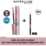 Maybelline New York Mini Jel Göz Kalemli Lash Sensational Sky High Suya Dayanıklı Maskara Seti - Siyah