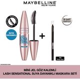 Maybelline New York Mini Jel Göz Kalemli Lash Sensational Suya Dayanıklı Maskara Seti - Siyah